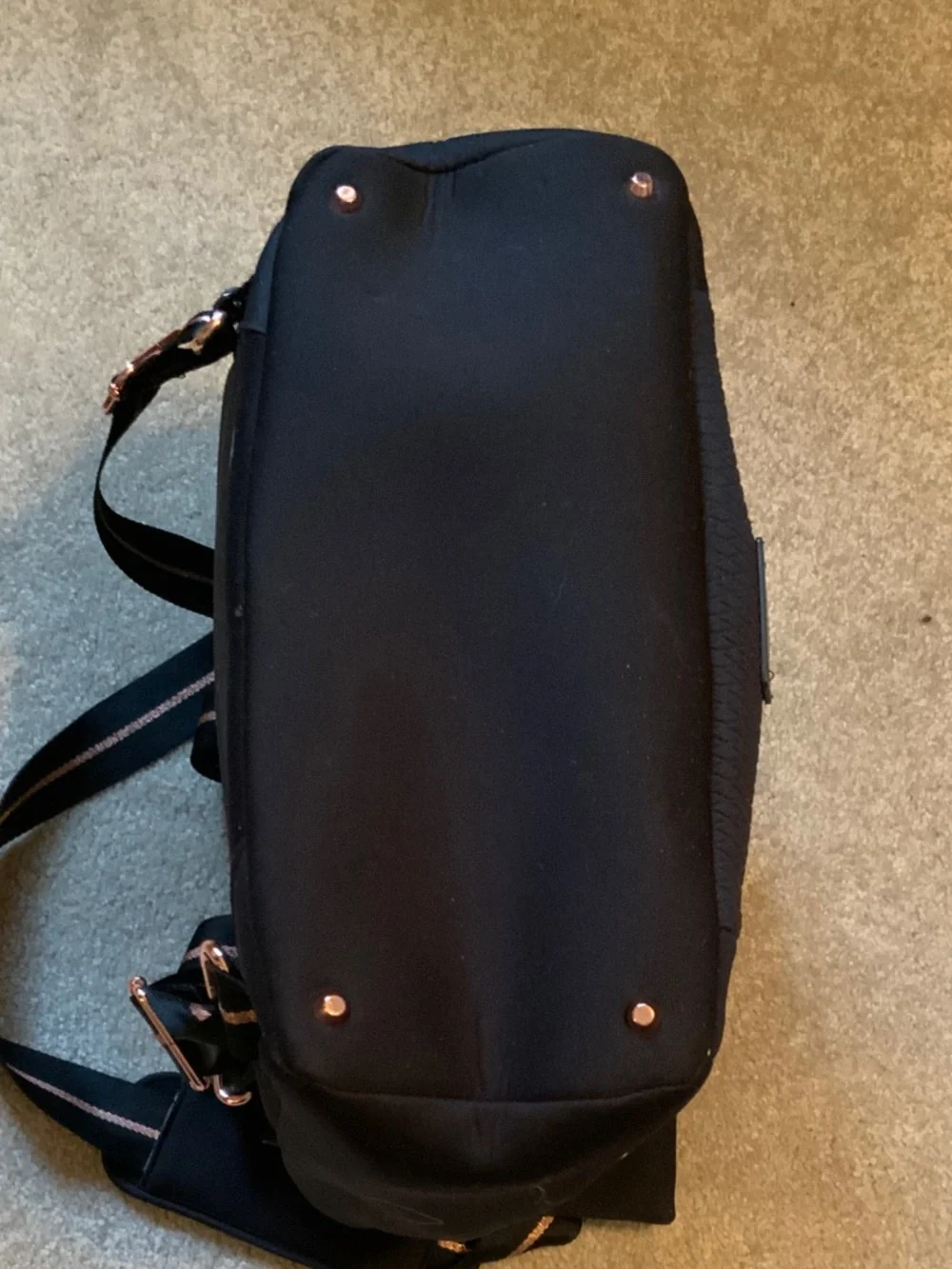 Storksak Black Baby Changing Bag with Contrast Strap